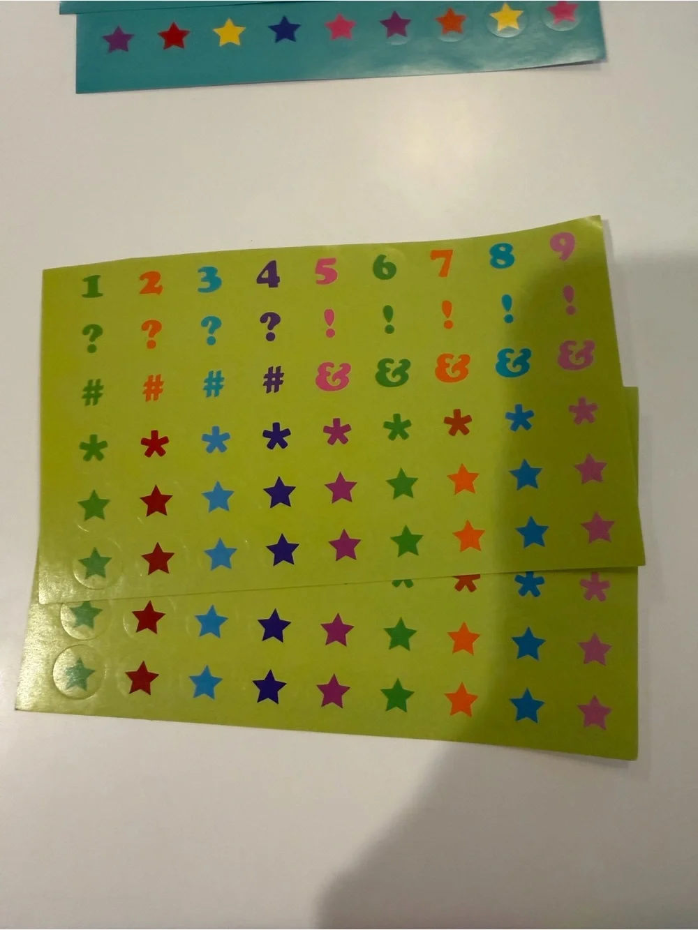 Multicolor Glitter Foam Number Stickers - Assorted Colors